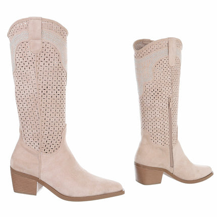 Western & Bikerboot – Beigesuède