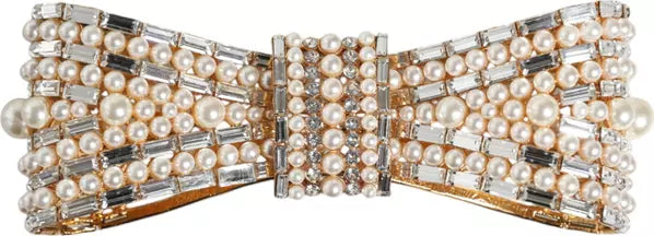 Strikvormige Broche met Parel en Kristal – Dolce & Gabbana