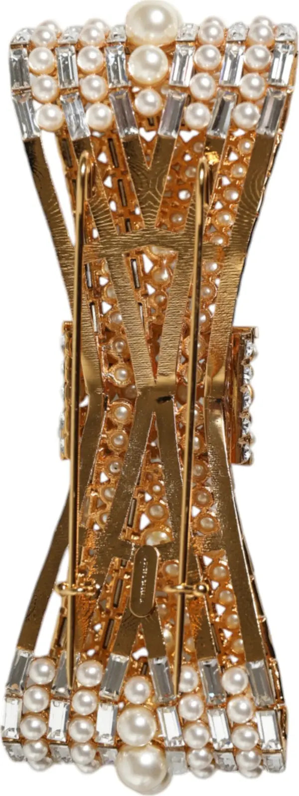 Strikvormige Broche met Parel en Kristal – Dolce & Gabbana