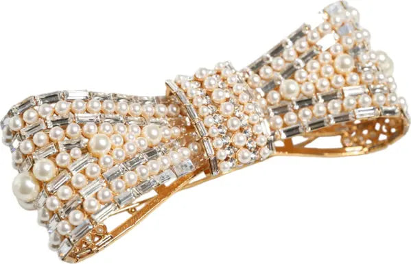 Strikvormige Broche met Parel en Kristal – Dolce & Gabbana