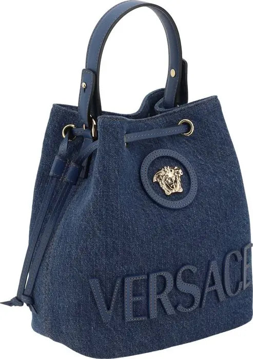 Versace Bucket Bag – Denim & Goudaccenten