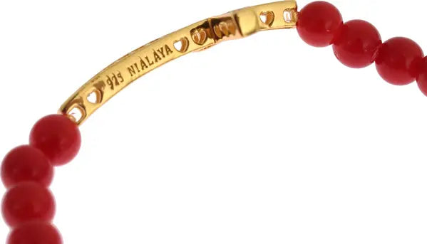 NIALAYA Armband – Goud & Rood