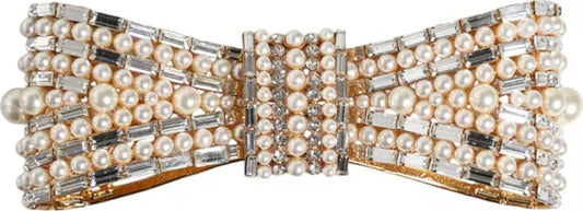 Strikvormige Broche met Parel en Kristal – Dolce & Gabbana