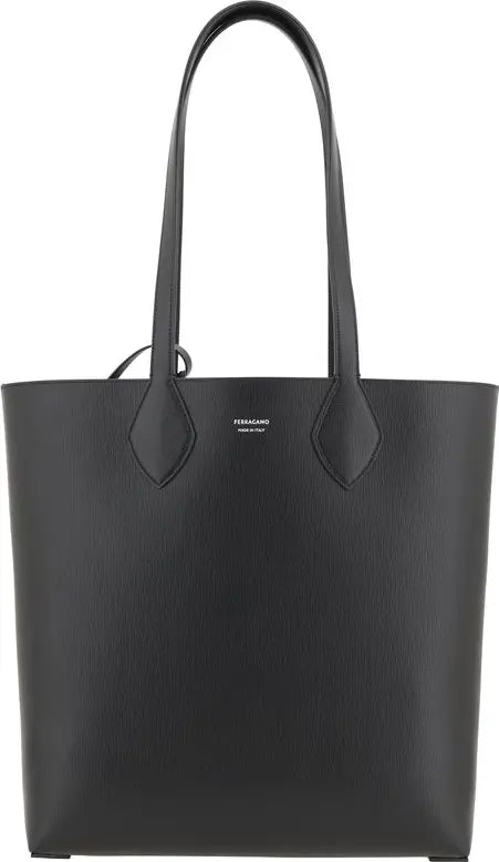 Ferragamo Tote Bag – Gegrained Leren Silhouet