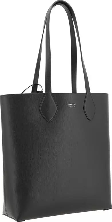 Ferragamo Tote Bag – Gegrained Leren Silhouet
