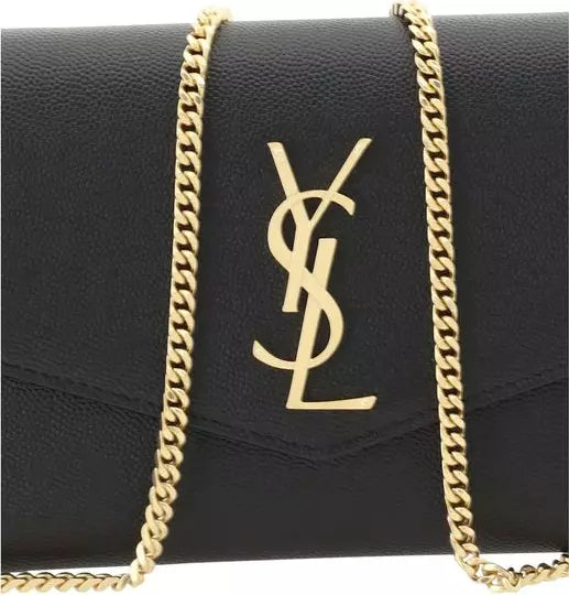 Leather Chain Wallet – Saint Laurent