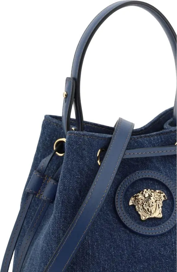 Versace Bucket Bag – Denim & Goudaccenten