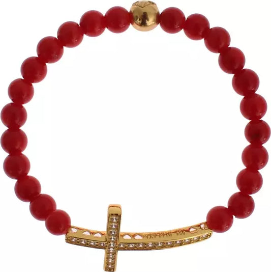 NIALAYA Armband – Goud & Rood
