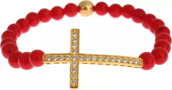 NIALAYA Armband – Goud & Rood